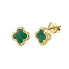 Wholesale Geometric Fourleaf Clover S925 Silver Electroplated Earrings For Women