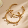 Wholesale Geometric Fourleaf Clover Zircon Pearl Stainless Steel Electroplated 18K Gold Bracelet