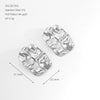 Wholesale Geometric French Retro Style 18K Goldplated Stainless Steel Earrings For Women