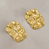 Wholesale Geometric French Retro Style 18K Goldplated Stainless Steel Earrings For Women