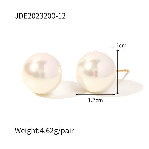 Wholesale Geometric Frosted Brushed Ball Semiround 925 Silver Electroplated Earrings For Women