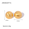Wholesale Geometric Frosted Brushed Ball Semiround 925 Silver Electroplated Earrings For Women