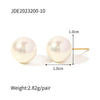 Wholesale Geometric Frosted Brushed Ball Semiround 925 Silver Electroplated Earrings For Women