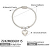 Wholesale Geometric Full Diamond Zircon Pendant Bracelet Set Stainless Steel 18K Gold Plated Jewelry