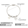 Wholesale Geometric Full Diamond Zircon Pendant Bracelet Set Stainless Steel 18K Gold Plated Jewelry
