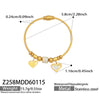 Wholesale Geometric Full Diamond Zircon Pendant Bracelet Set Stainless Steel 18K Gold Plated Jewelry