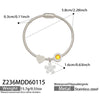 Wholesale Geometric Full Diamond Zircon Pendant Bracelet Set Stainless Steel 18K Gold Plated Jewelry