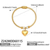 Wholesale Geometric Full Diamond Zircon Pendant Bracelet Set Stainless Steel 18K Gold Plated Jewelry