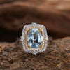 Wholesale Geometric Gem Set 925 Sterling Silver Ring For Women