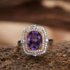 Wholesale Geometric Gem Set 925 Sterling Silver Ring For Women