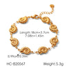 Wholesale Geometric Gold Plated Stainless Steel Conch Bracelet And Necklace For Women
