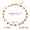 Wholesale Geometric Gold Plated Stainless Steel Conch Bracelet And Necklace For Women