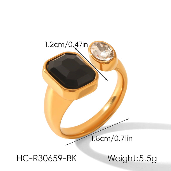 Wholesale Geometric Gold Plated Stainless Steel Rings For Women