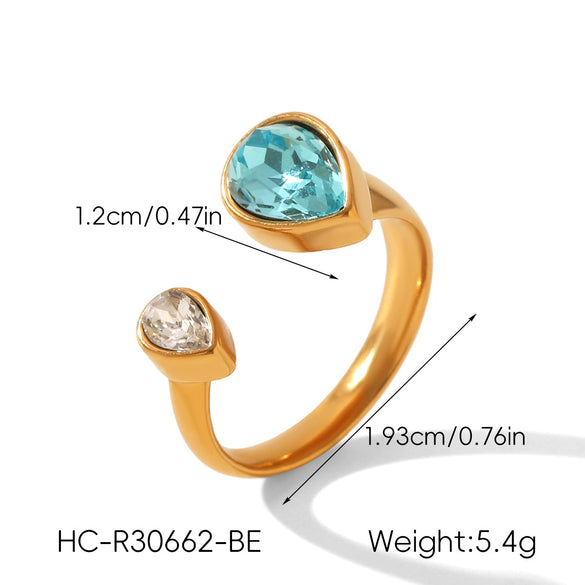 Wholesale Geometric Gold Plated Stainless Steel Rings For Women