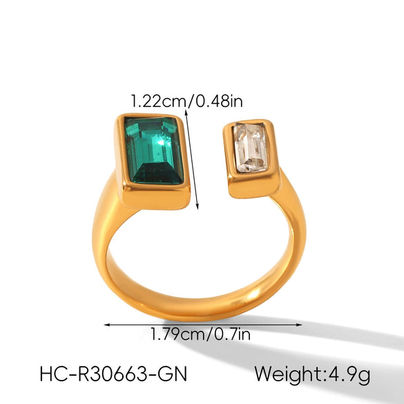 Wholesale Geometric Gold Plated Stainless Steel Rings For Women