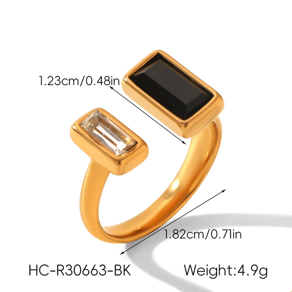 Wholesale Geometric Gold Plated Stainless Steel Rings For Women