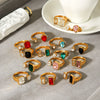 Wholesale Geometric Gold Plated Stainless Steel Rings For Women