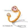 Wholesale Geometric Gold Plated Stainless Steel Rings For Women