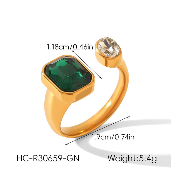 Wholesale Geometric Gold Plated Stainless Steel Rings For Women