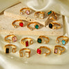 Wholesale Geometric Gold Plated Stainless Steel Rings For Women