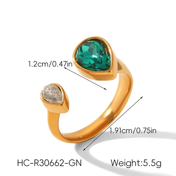Wholesale Geometric Gold Plated Stainless Steel Rings For Women