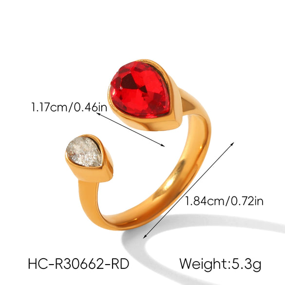 Wholesale Geometric Gold Plated Stainless Steel Rings For Women
