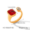 Wholesale Geometric Gold Plated Stainless Steel Rings For Women