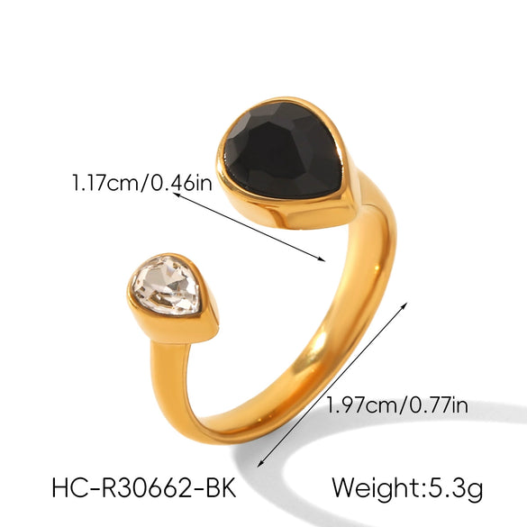 Wholesale Geometric Gold Plated Stainless Steel Rings For Women