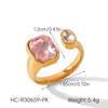 Wholesale Geometric Gold Plated Stainless Steel Rings For Women