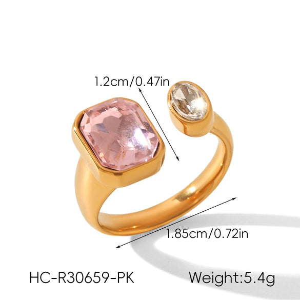 Wholesale Geometric Gold Plated Stainless Steel Rings For Women