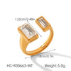 Wholesale Geometric Gold Plated Stainless Steel Rings For Women