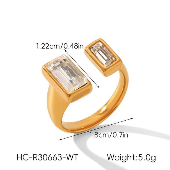 Wholesale Geometric Gold Plated Stainless Steel Rings For Women