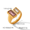 Wholesale Geometric Gold Plated Stainless Steel Rings For Women