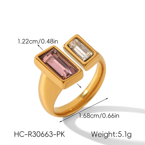 Wholesale Geometric Gold Plated Stainless Steel Rings For Women