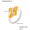 Wholesale Geometric Gold Ring Titanium Steel Electroplated Light Luxury Women's Fashionable Accessory