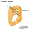 Wholesale Geometric Gold Ring Titanium Steel Electroplated Light Luxury Women's Fashionable Accessory