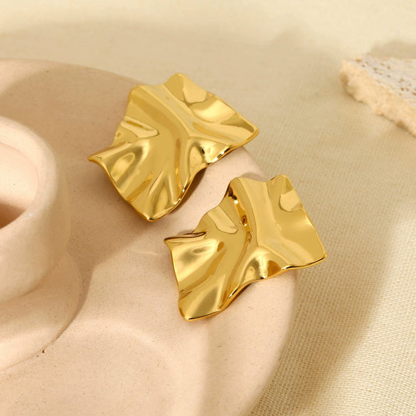 Wholesale Geometric Goldplated 316L Stainless Steel Earrings For Women