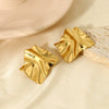 Wholesale Geometric Goldplated 316L Stainless Steel Earrings For Women