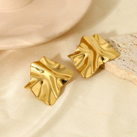 Wholesale Geometric Goldplated 316L Stainless Steel Earrings For Women