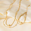 Wholesale Geometric Goldplated Snake Bone Chain Titanium Steel Jewelry Stacking Necklace For Women