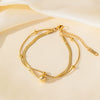 Wholesale Geometric Goldplated Snake Bone Chain Titanium Steel Jewelry Stacking Necklace For Women