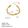 Wholesale Geometric Goldplated Snake Bone Chain Titanium Steel Jewelry Stacking Necklace For Women