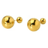 Wholesale Geometric Goldplated Stainless Steel Double Ball Earrings For Women