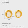 Wholesale Geometric Hammered 18K Gold Plated Stainless Steel Earrings For Women