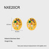 Wholesale Geometric Hammered 18K Gold Plated Stainless Steel Earrings For Women