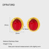 Wholesale Geometric Hammered 18K Gold Plated Stainless Steel Earrings For Women