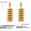 Wholesale Geometric Handassembled Water Drop Tassel Earrings For Women Stainless Steel 18K Gold Plated