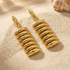 Wholesale Geometric Handassembled Water Drop Tassel Earrings For Women Stainless Steel 18K Gold Plated