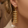 Wholesale Geometric Handassembled Water Drop Tassel Earrings For Women Stainless Steel 18K Gold Plated