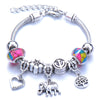 Wholesale Geometric Handmade Alloy Beaded Bracelet With Crown Pendant And Lobster Buckle For Couples